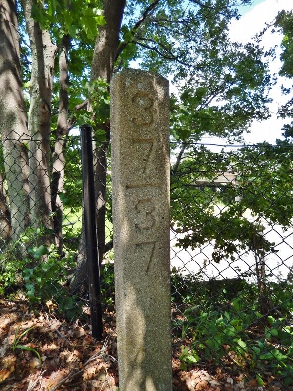 Railroad Milepost (<i>located near marker</i>). Click for full size. Railroad Milepost (<i>located near marker</i>) image. Click for full size.