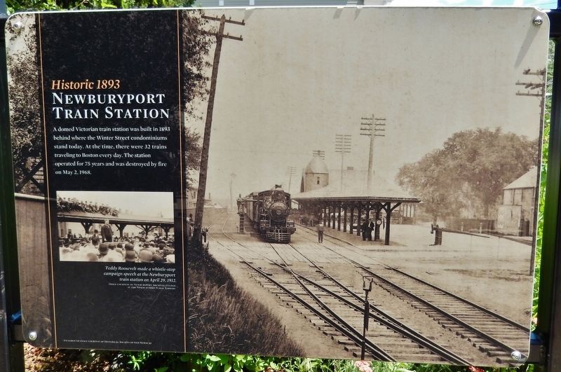 Historic 1893 Newburyport Train Station Marker image. Click for full size.