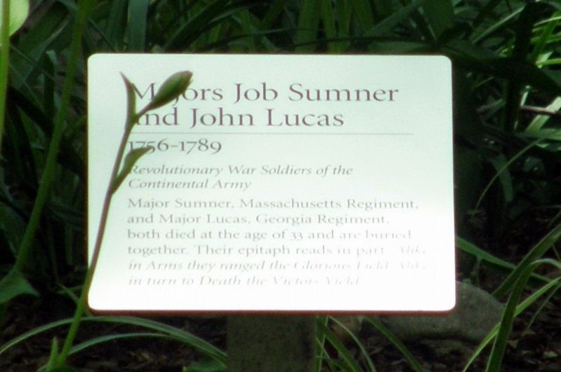 Majors Job Sumner and John Lucas Marker. Click for full size. Majors Job Sumner and John Lucas Marker image. Click for full size.