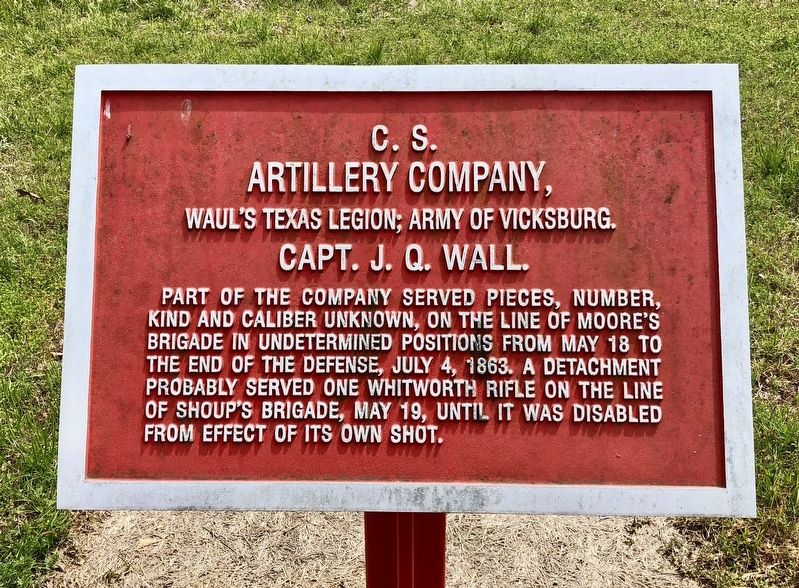 <small>C.S.</small> Artillery Company, Marker. Click for full size. <small>C.S.</small> Artillery Company, Marker image. Click for full size.