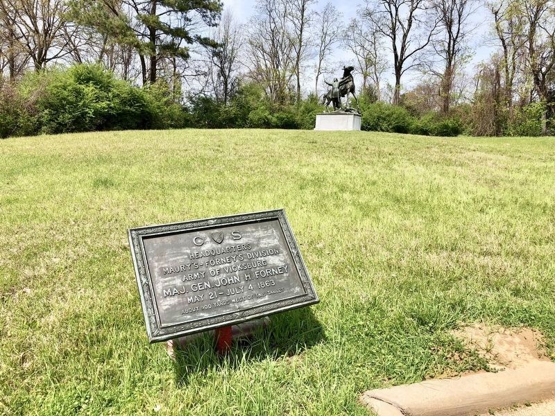 Area view of Tilghman statue. image. Click for full size.