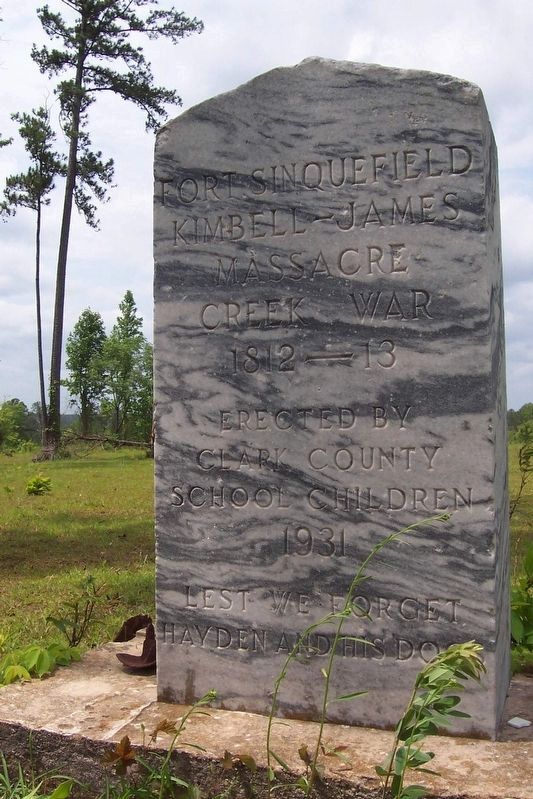 Fort Sinquefield Marker. Click for full size. Fort Sinquefield Marker image. Click for full size.