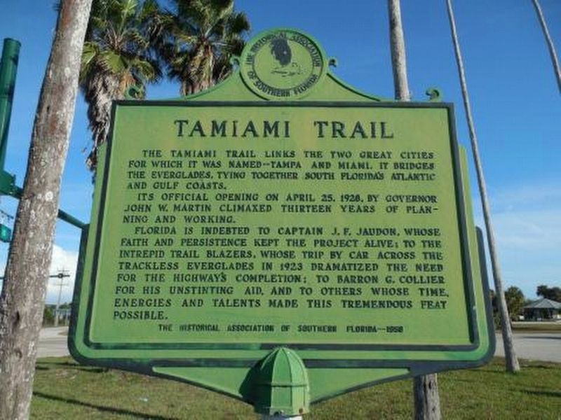 Tamiami Trail Marker image. Click for full size.