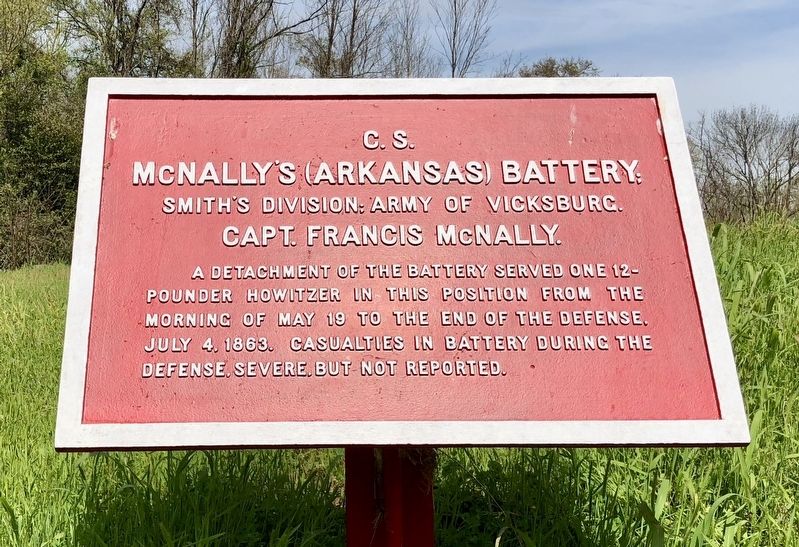<small>C.S.</small> McNally's (Arkansas) Battery; Marker image. Click for full size.