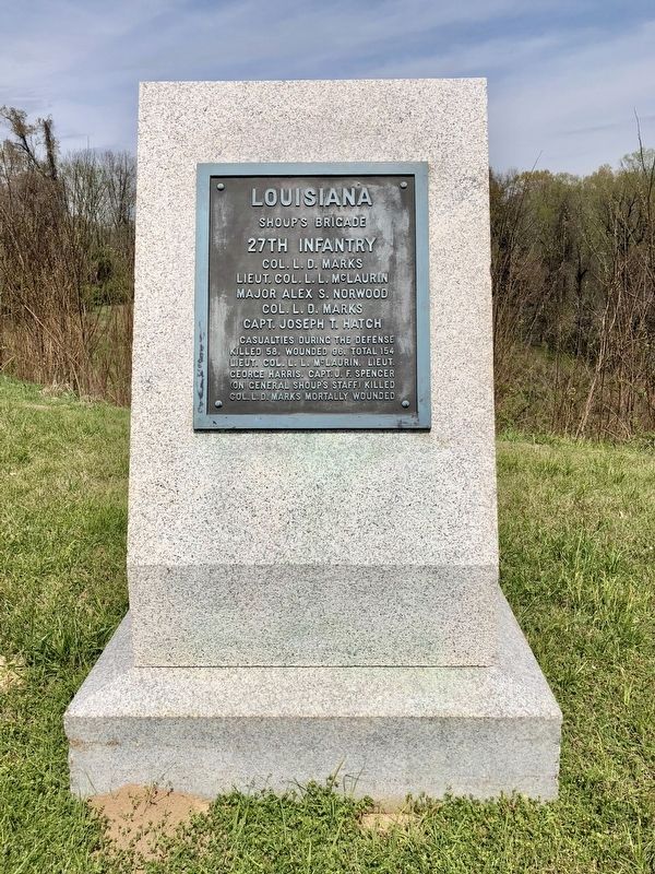 Louisiana 27th Infantry Marker image. Click for full size.