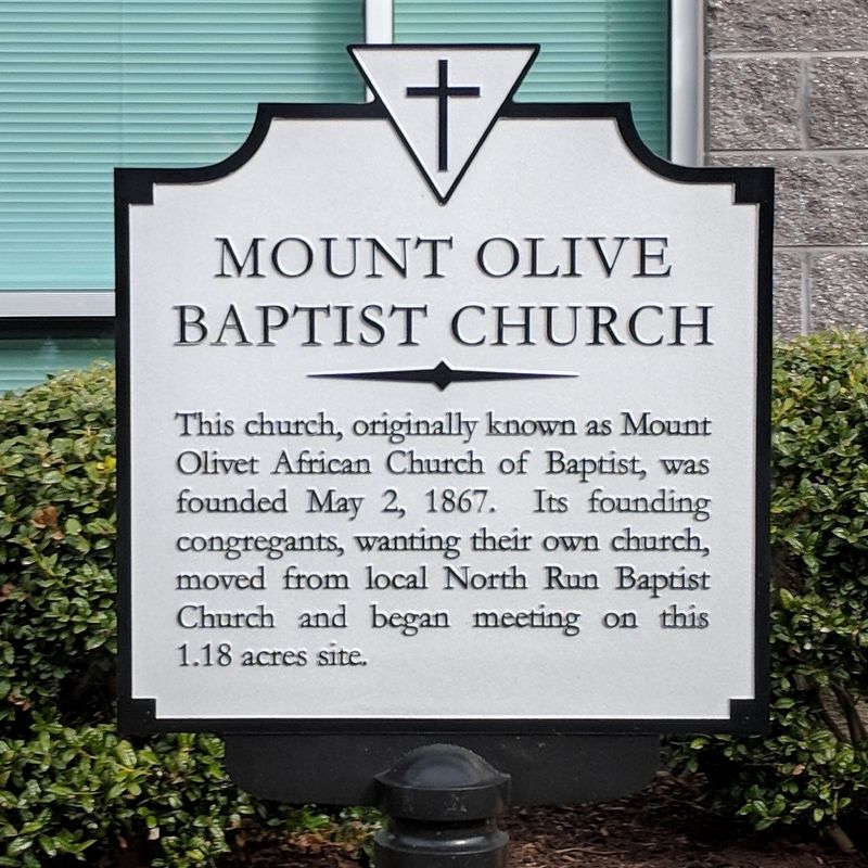 Mount Olive BaptistChurch Marker image. Click for full size.
