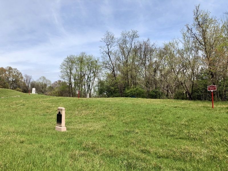Marker is deep off Confederate Avenue, just south of the Arkansas monument. image. Click for full size.