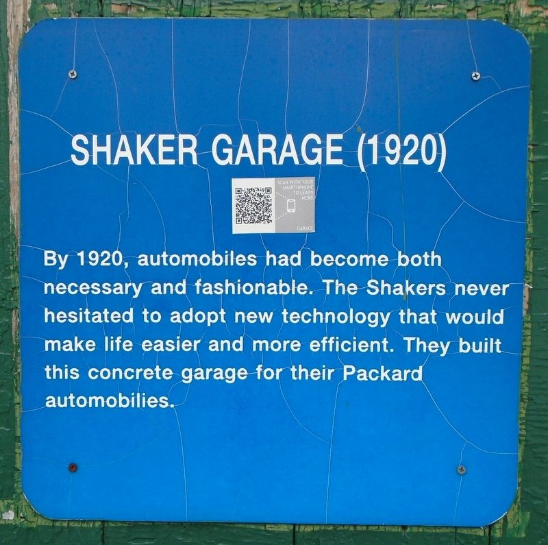 Shaker Garage (1920) Marker image. Click for full size.