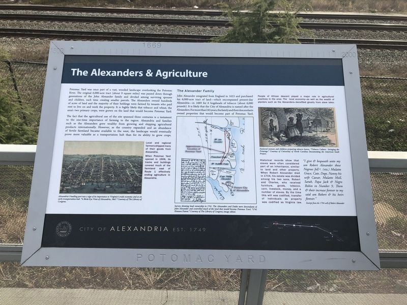 The Alexanders & Agriculture Marker. Click for full size. The Alexanders & Agriculture Marker image. Click for full size.