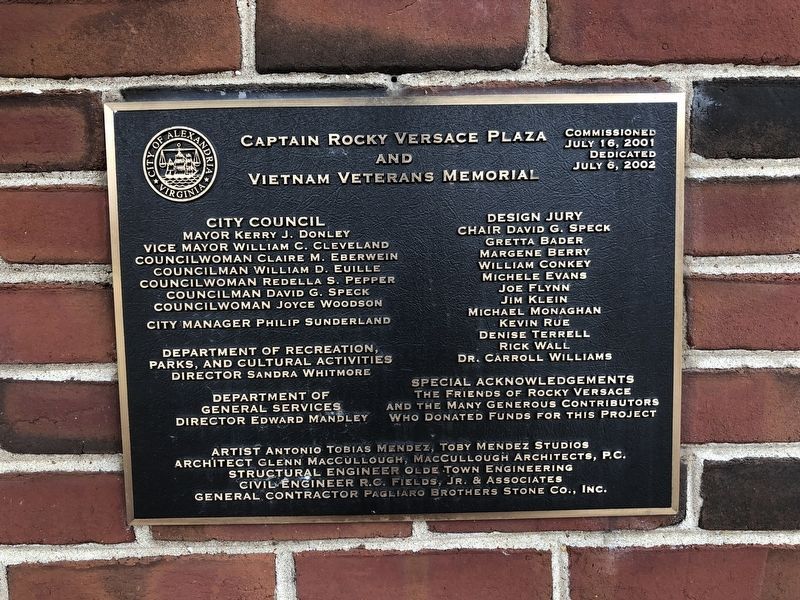 Plaque with commissioning and dedication information image. Click for full size.