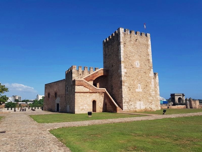 The Torre de Homenaje at the Fortress of Santo Domingo. Click for full size. The Torre de Homenaje at the Fortress of Santo Domingo image. Click for full size.