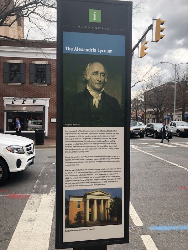 The Alexandria Lyceum Marker image. Click for full size.