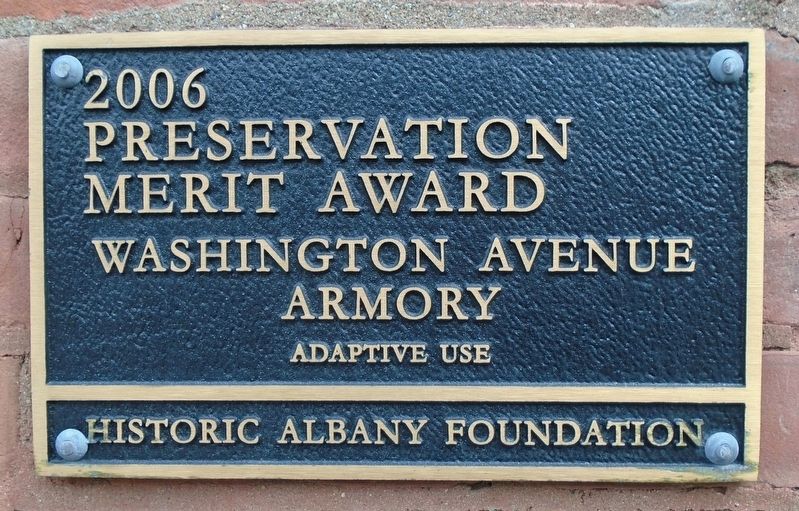 Washington Avenue Armory Marker. Click for full size. Washington Avenue Armory Marker image. Click for full size.