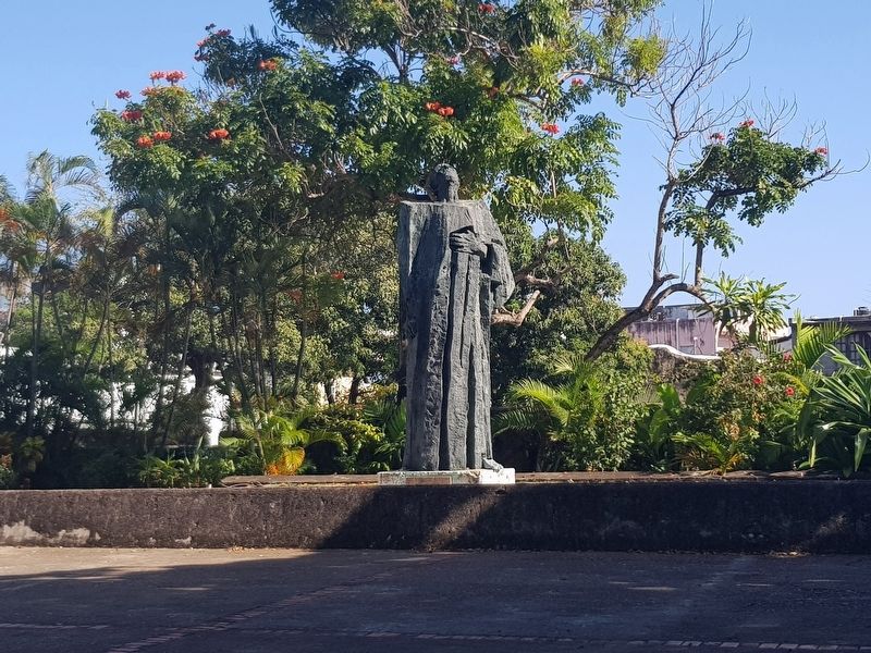 A statue of Cristbal de las Casas at The Old Archbishop's Palace image. Click for full size.