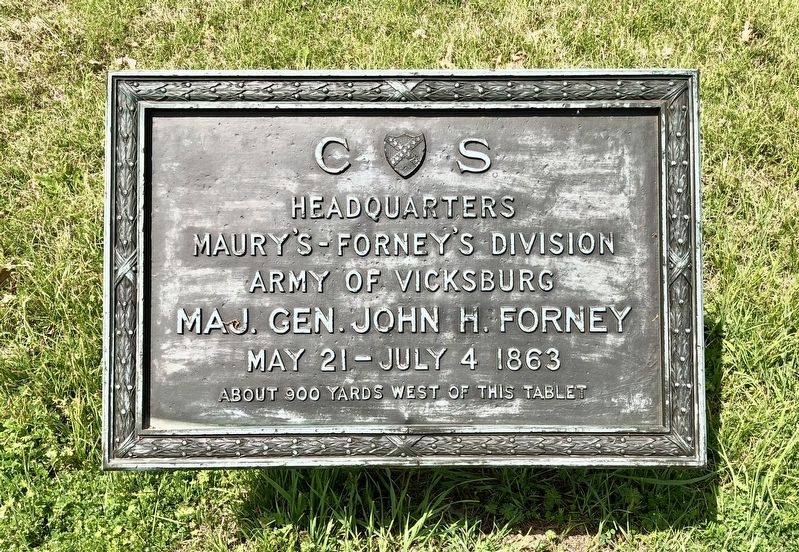 C S Headquarters Maury's-Forney's Division Marker image. Click for full size.
