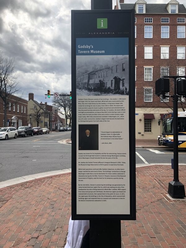 Gadsby's Tavern Museum Marker image. Click for full size.