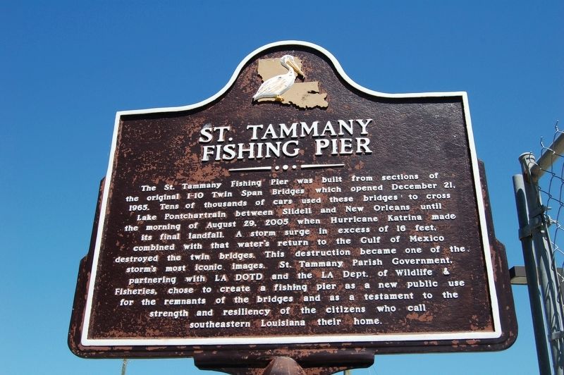 St. Tammany Fishing Pier Marker image. Click for full size.