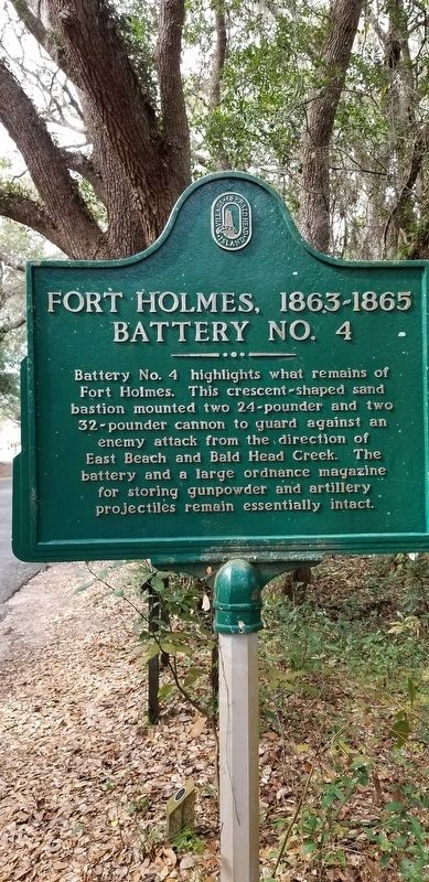Fort Holmes, 1863 - 1865 Battery No. 4 Marker image. Click for full size.