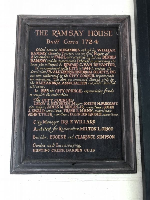 The Ramsay House Marker image. Click for full size.