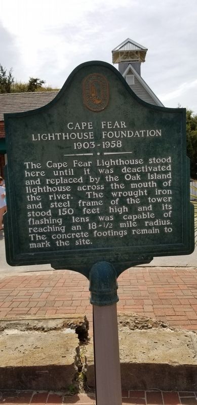 Cape Fear Lighthouse Foundation 1903 – 1958 Marker. Click for full size. Cape Fear Lighthouse Foundation 1903 – 1958 Marker image. Click for full size.