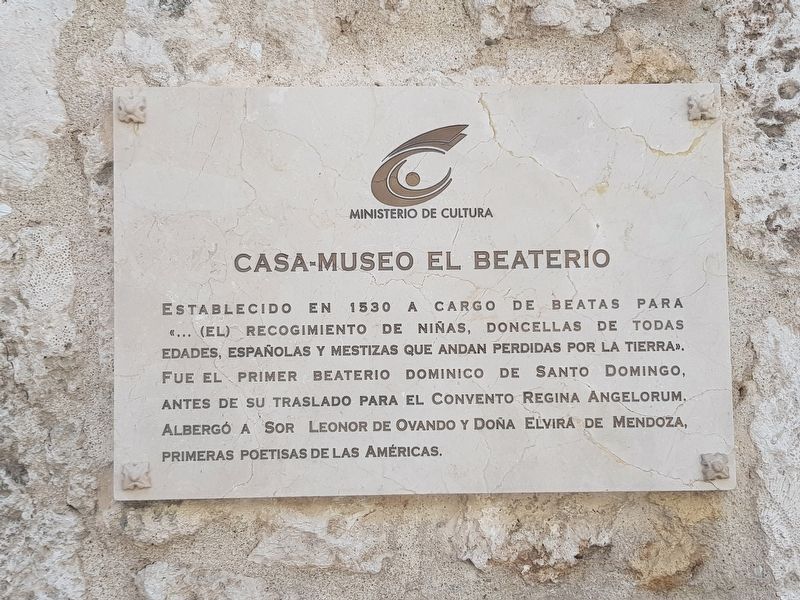 House and Museum El Beaterio Marker image. Click for full size.
