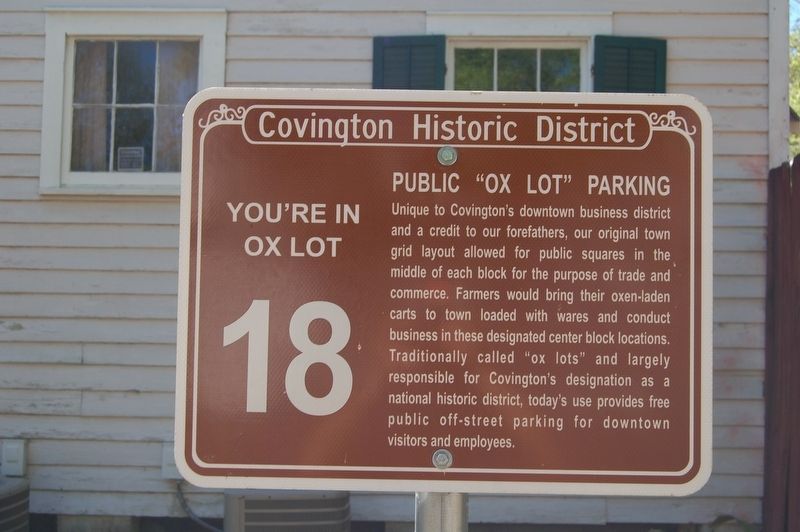 Public "Ox Lot" Parking Marker image. Click for full size.