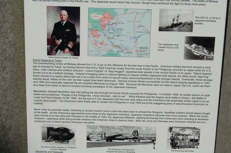 WWII - War In The Pacific Marker. Click for full size. WWII - War In The Pacific Marker image. Click for full size.