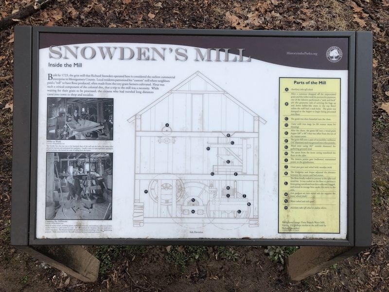 Snowden's Mill Marker image. Click for full size.