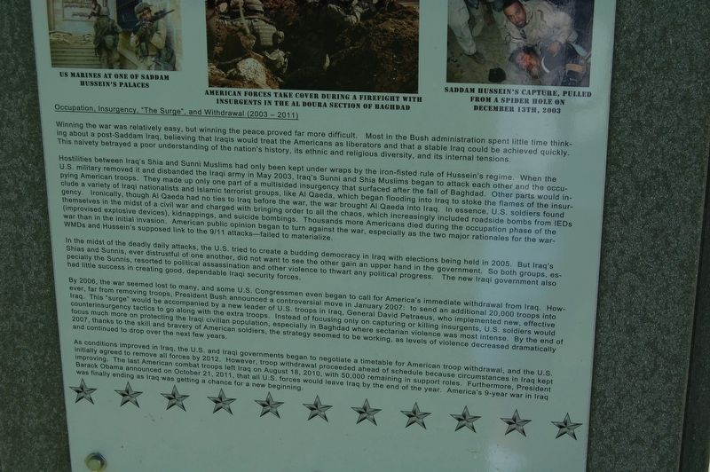 War on Terror: The Iraq War Marker image. Click for full size.