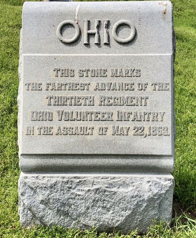 Ohio Thirtieth Regiment Marker. Click for full size. Ohio Thirtieth Regiment Marker image. Click for full size.