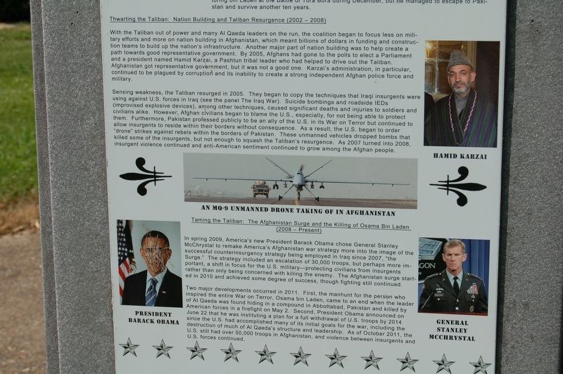 The War on Terror: The Afghanistan War Marker image. Click for full size.