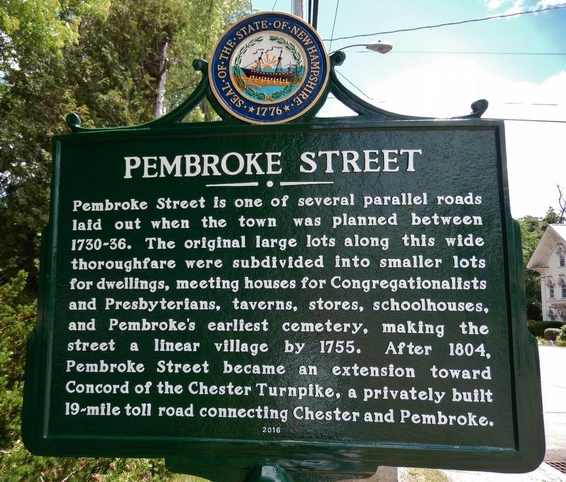 Pembroke Street (<i>marker side 1</i>) image. Click for full size.