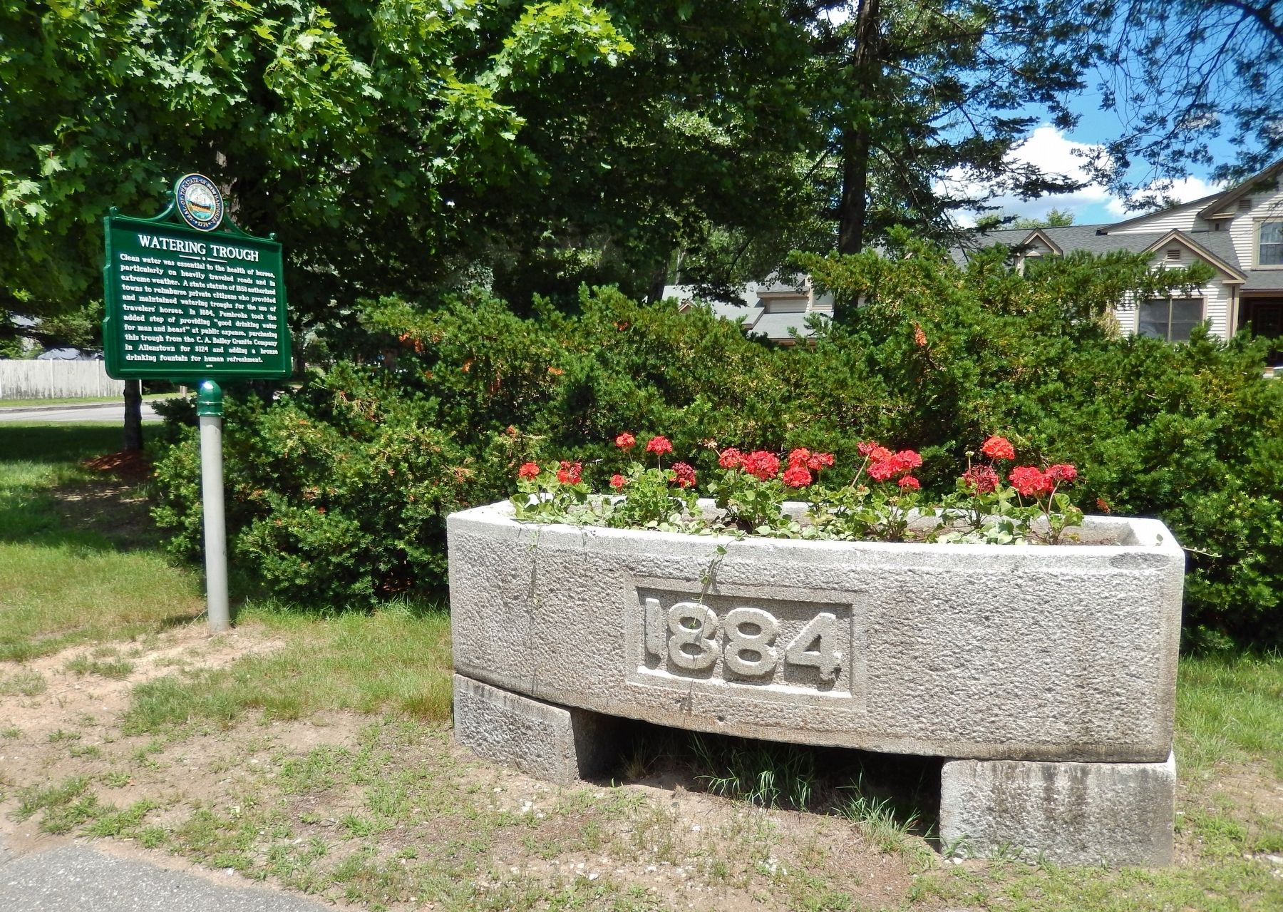 Watering Trough (<i>marker side 2; wide view</i>). Click for full size. Watering Trough (<i>marker side 2; wide view</i>) image. Click for full size.