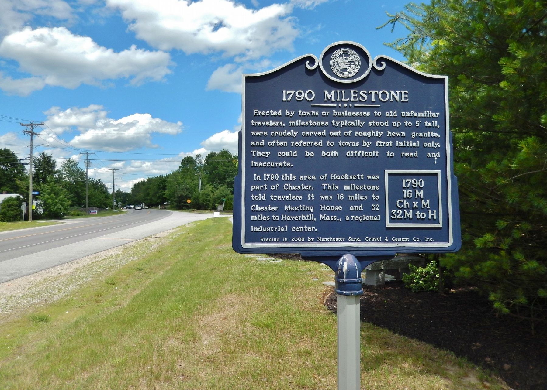 1790 Milestone Marker (<i>wide view</i>) image. Click for full size.
