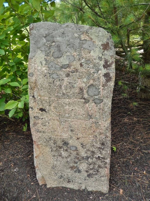 1790 Milestone (<i>inscription is weathered and quite difficult to read</i>). Click for full size. 1790 Milestone (<i>inscription is weathered and quite difficult to read</i>) image. Click for full size.