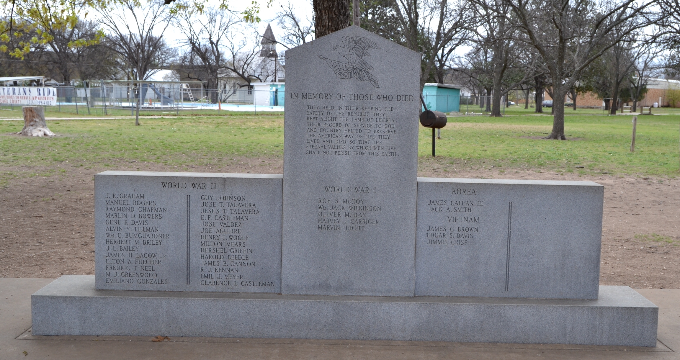 Menard County Memorial of Those Who Died