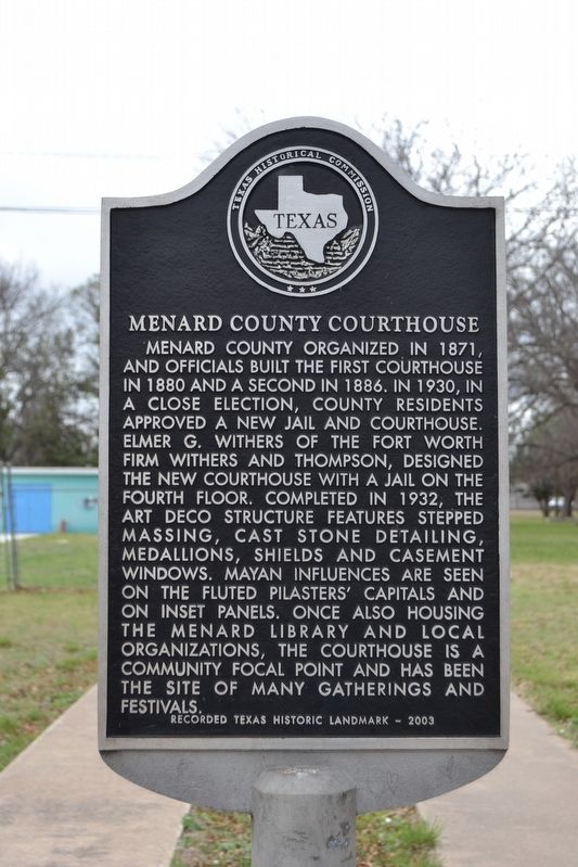 Menard County Courthouse Marker image. Click for full size.