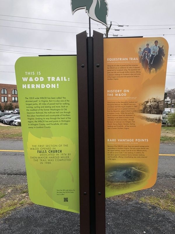 Front of This is W&OD Trail: Herndon! Marker image. Click for full size.