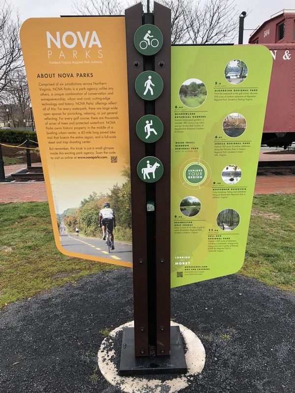 Reverse of This is W&OD Trail: Herndon! Marker. Click for full size. Reverse of This is W&OD Trail: Herndon! Marker image. Click for full size.