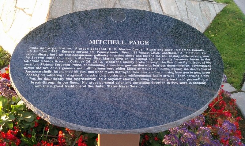 Mitchell Paige image. Click for full size.