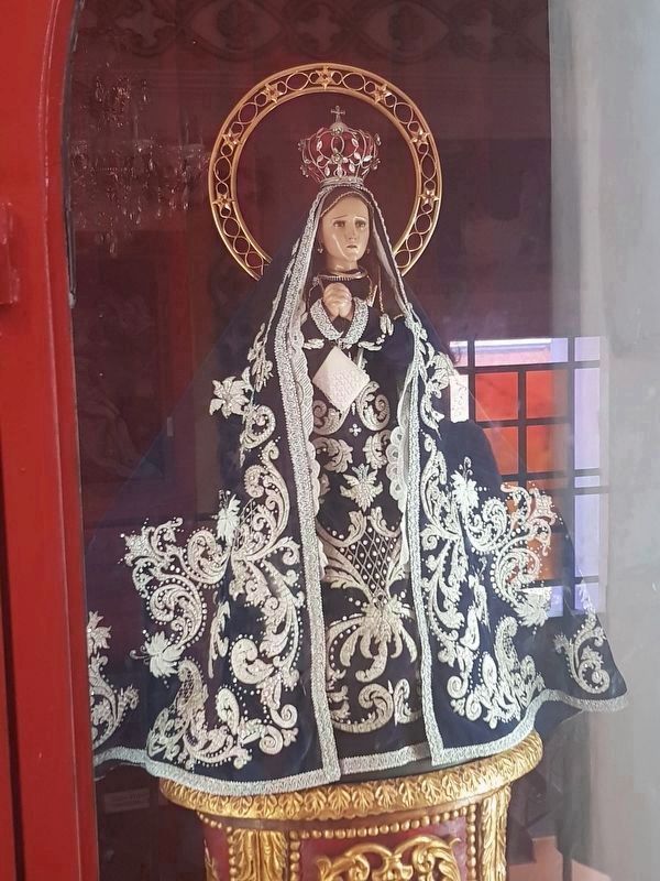 A version of the Virgin of Soriano, from the nearby Santo Domingo Mission chapel image. Click for full size.