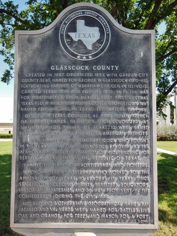 Glasscock County Marker image. Click for full size.