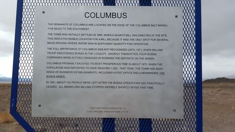Columbus Marker image. Click for full size.