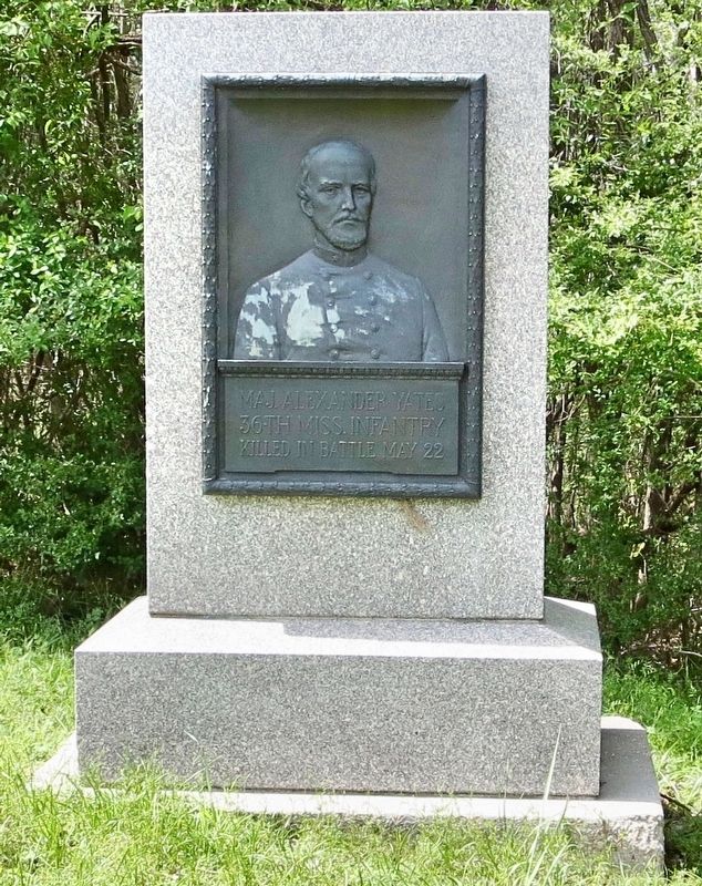 Maj. Alexander Yates monument. image. Click for full size.