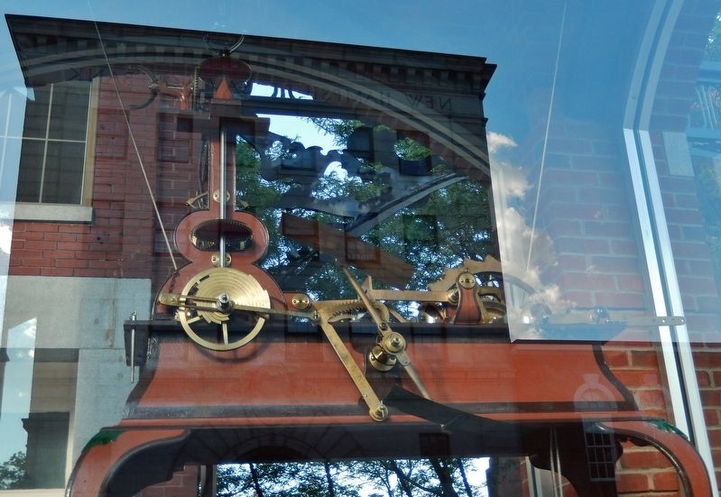 Concord Clock (<i>mechanism detail - inside glass case</i>) image. Click for full size.