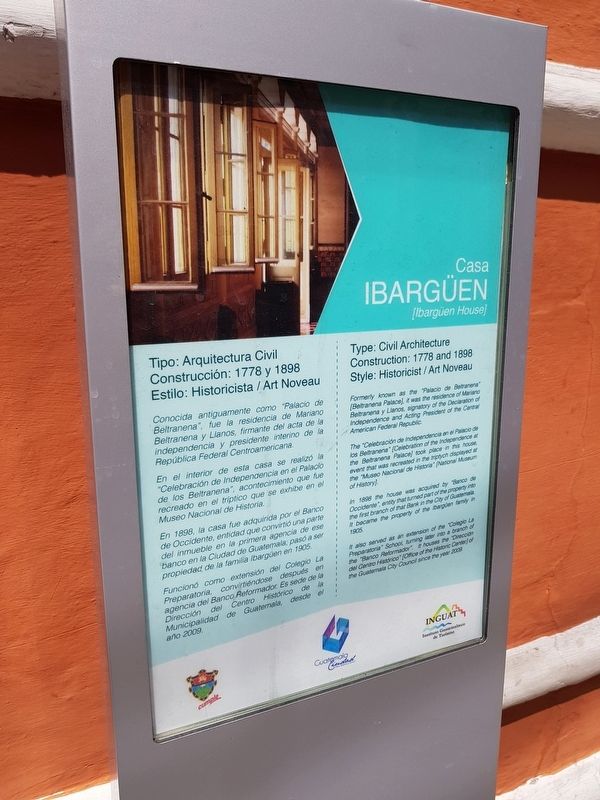 Ibargüen House Marker image. Click for full size.