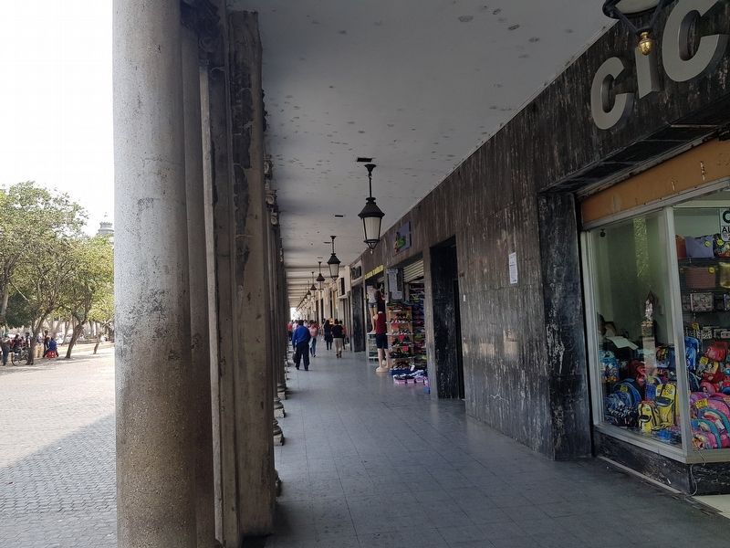 A view east along the Portal del Comercio. Click for full size. A view east along the Portal del Comercio image. Click for full size.