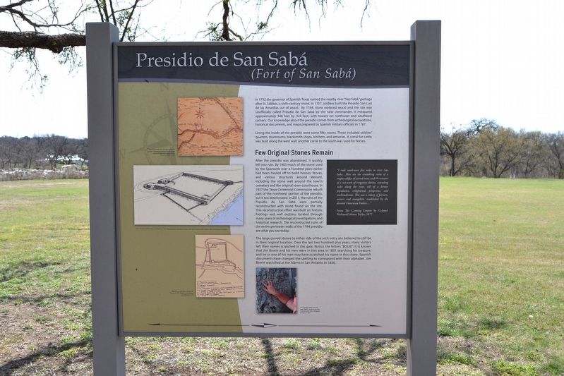 Presidio de San Sabá Marker. Click for full size. Presidio de San Sabá Marker image. Click for full size.