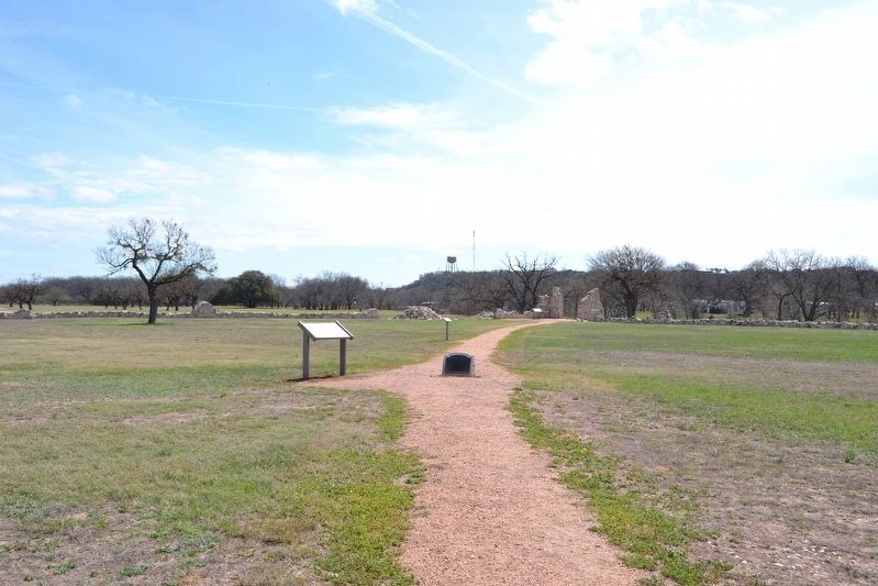 Marker in Center of Plaza of Real Presidio de San Saba. Click for full size. Marker in Center of Plaza of Real Presidio de San Saba image. Click for full size.