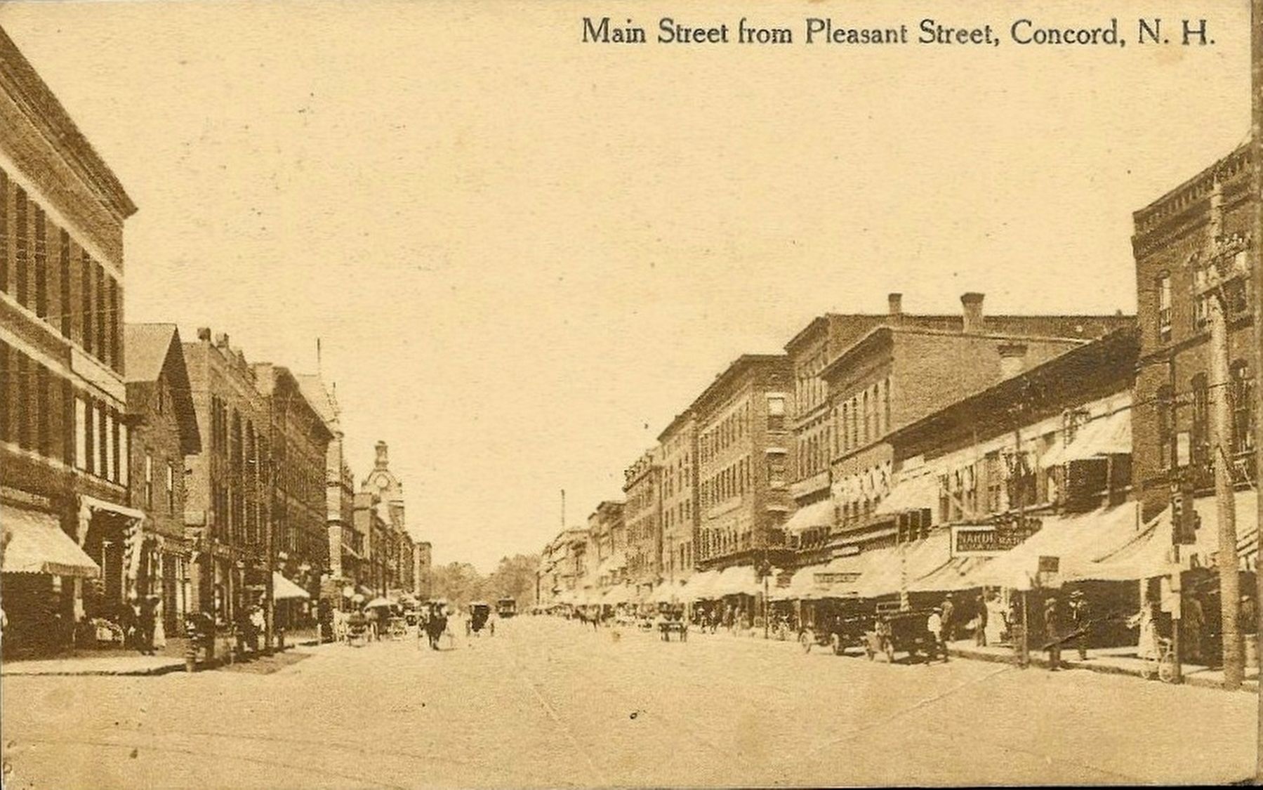 <i>Main Street from Pleasant Street, Concord, N.H.</i> image. Click for full size.
